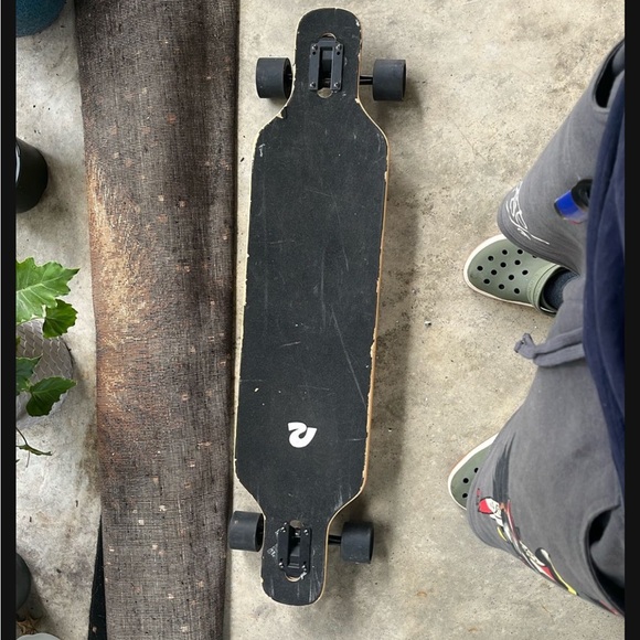 Other - Black Longboard with White Logo